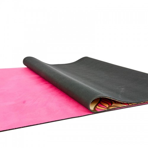 Замшевий Килимок для йоги Record FI-5662-48 розмір 183x61x0,3см рожевий