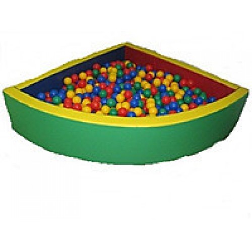Угловой бассейн с шарами без аппликаций 1,2м