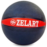 М'яч медичний медбол Zelart Medicine Ball FI-5122-3 3кг чорний-червоний