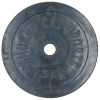 Млинці (диски) гумові SHUANG CAI SPORTS ТА-1803-7,5 52мм 7,5кг чорний