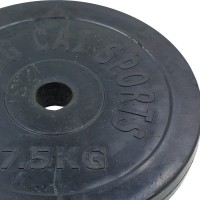 Млинці (диски) гумові SHUANG CAI SPORTS ТА-1803-7,5 52мм 7,5кг чорний