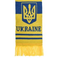 Шарф для болельщика UKRAINE зимний SP-Sport FB-6031 желтый-синий