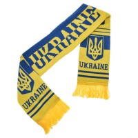 Шарф для вболівальника UKRAINE зимовий SP-Sport FB-6031 жовтий-синій