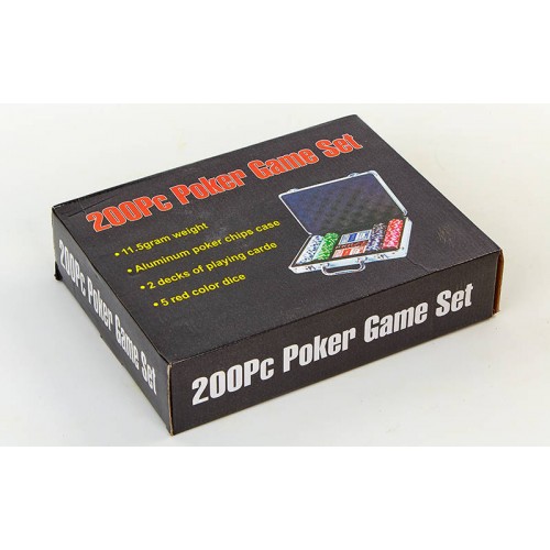 Набор для покера в алюминиевом кейсе SP-Sport IG-2056 200 фишек