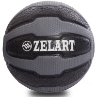 М'яч медичний медбол Zelart Medicine Ball FI-0898-10 10кг чорний-сірий