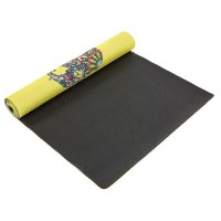 Коврик для йоги Джутовый (Yoga mat) Record FI-7157-6 размер 183x61x0,3см принт Слон и Лотос