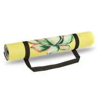 Килимок для йоги Джутовий (Yoga mat) Record FI-7157-6 розмір 183x61x0,3см принт Слон та Лотос