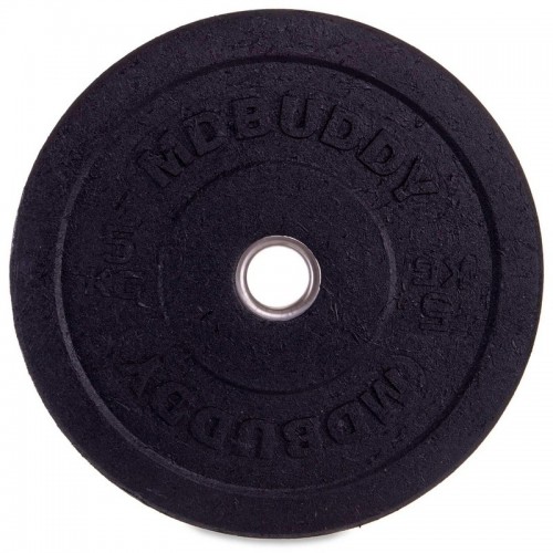 Блины (диски) бамперные для кроссфита Zelart Bumper Plates TA-2676-5 51мм 5кг черный
