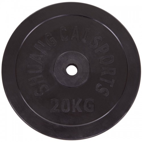 Блины (диски) обрезиненные SHUANG CAI SPORTS ТА-2188-20 30мм 20кг черный