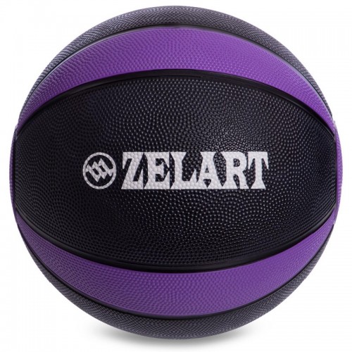 Мяч медицинский медбол Zelart Medicine Ball FI-5122-5 5кг черный-фиолетовый