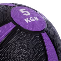 М'яч медичний медбол Zelart Medicine Ball FI-5122-5 5кг чорний-фіолетовий