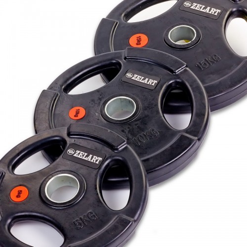 Млинці (диски) гумові Zelart Z-HIT TA-5160-5 51мм 5кг чорний