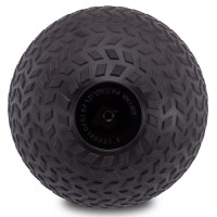 М'яч набивний слембол для кросфіту рифлений Record SLAM BALL FI-7474-5 5кг чорний