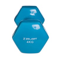 Гантель для фітнесу з вініловим покриттям Zelart TA-2777-4 1шт 4кг кольору в асортименті