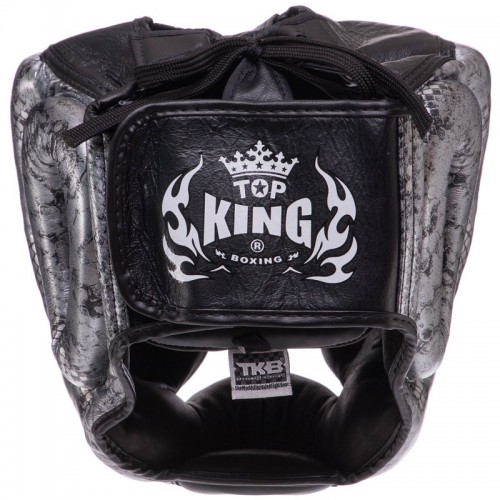 Шолом боксерський з повним захистом шкіряний TOP KING Super Snake TKHGSS-02 S-XL кольори в асортименті