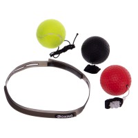 Тренажер для боксу з трьома м'ячами fight ball SP-Sport BO-1086 кольори в асортименті