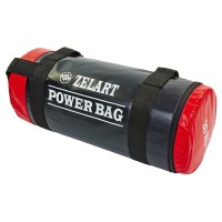 Мішок для кросфіту та фітнесу Zelart FI-5050A-20 Power Bag 20кг чорний-червоний
