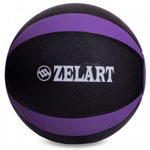 М'яч медичний медбол Zelart Medicine Ball FI-5122-10 10кг сірий-фіолетовий