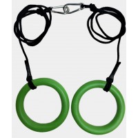 Кольца гимнастические (цвет зеленый) Уют-Спорт