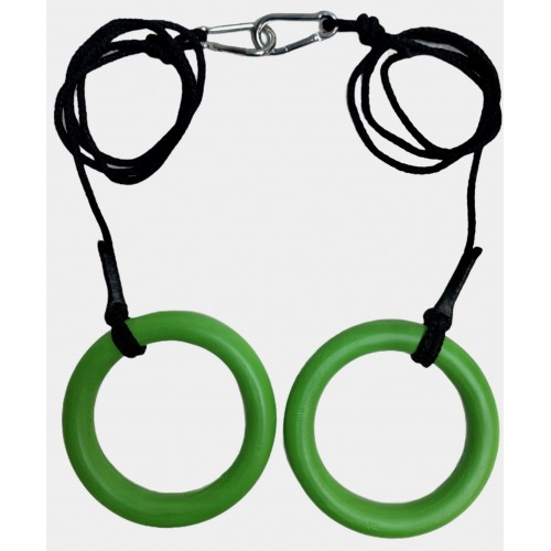 Кольца гимнастические (цвет зеленый) Уют-Спорт