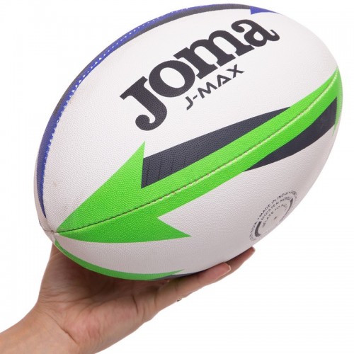 Мяч для регби Joma J-MAX 400680-217 №4 белый-синий-зеленый