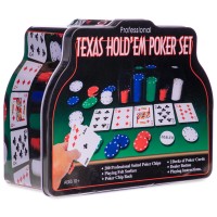 Набор для покера в металлической коробке SP-Sport IG-1103240 200 фишек