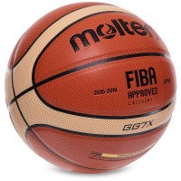 М'яч баскетбольний PU №7 MOL FIBA APPROVED GG7X BA-4962 коричневий-бежевий