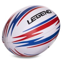 М'яч для регбі LEGEND FB-3289 №4 PVC білий-червоний-синій