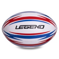 Мяч для регби LEGEND FB-3289 №4 PVC белый-красный-синий