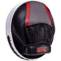 Лапа Пряма кругла для боксу та єдиноборств UFC PRO Air UCP-75343 21,5х25,5см 2шт чорний-білий