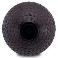 Мяч набивной слэмбол для кроссфита рифленый Record SLAM BALL FI-7474-7 7кг черный