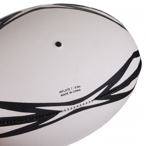 М'яч для регбі гумовий LEGEND FB-3298 №4 білий-чорний