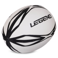М'яч для регбі гумовий LEGEND FB-3298 №4 білий-чорний