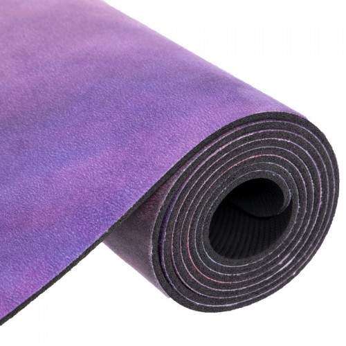 Килимок для йоги Замшевий Record FI-5662-37 розмір 183x61x0,3см фіолетовий-бузковий з принтом