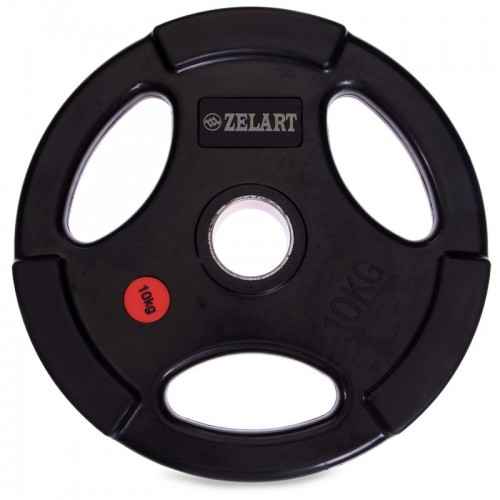 Млинці (диски) гумові Zelart Z-HIT TA-5160-10 51мм 10кг чорний