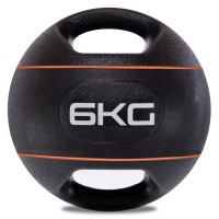 М'яч медичний медбол із двома ручками Zelart TA-7827-6 вага-6кг гума d-27,5см кольору в асортименті