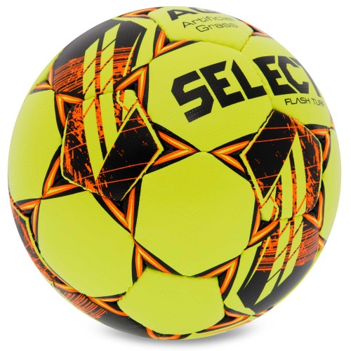 М'яч футбольний SELECT FLASH TURF FIFA BASIC V23 №4 жовто-жовтогарячий