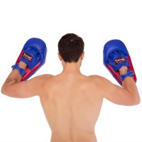 Лапа Пряма подовжена для боксу та єдиноборств TWINS PML-7-L ліва 36х20х5см 1шт синій-червоний