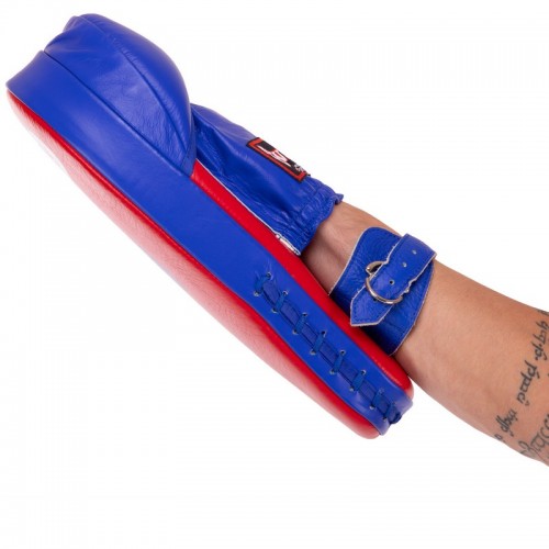 Лапа Пряма подовжена для боксу та єдиноборств TWINS PML-7-L ліва 36х20х5см 1шт синій-червоний