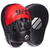 Лапа Вигнута для боксу та єдиноборств UFC UHK-69754 26x19x5,5см 2шт чорний-червоний