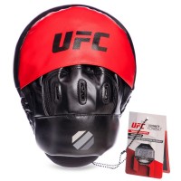 Лапа Вигнута для боксу та єдиноборств UFC UHK-69754 26x19x5,5см 2шт чорний-червоний