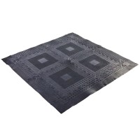 Килимок модульне покриття для спортзалу Zelart FI-5349 118х118см чорний