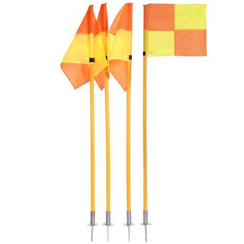 Прапори кутові для поля SP-Sport YT-6000 4шт 1,6м оранжево-жовтий