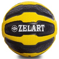 М'яч медичний медбол Zelart Medicine Ball FI-0898-1 1 кг чорний-жовтий
