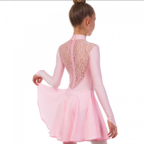 Платье рейтинговое (бейсик) с длинным рукавом и гипюровыми вставками SP-Planeta DR-1494 размер-32-42 цвета в ассортименте
