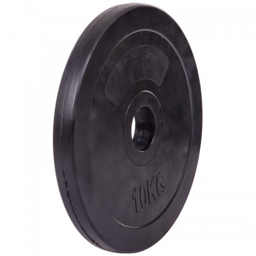 Млинці (диски) гумові SHUANG CAI SPORTS ТА-1447-10 52мм 10кг чорний