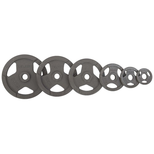 Блины (диски) стальные с хватом d-52мм Zelart TA-7791-2_5 2,5кг серый