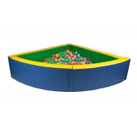 Угловой бассейн с шарами без аппликаций 1,4м