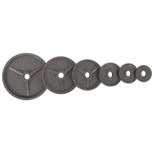 Блины (диски) стальные d-52мм Zelart TA-7792-10 10кг серый