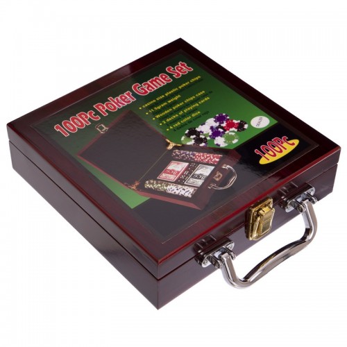Набір для покеру в дерев'яному кейсі SP-Sport IG-6641 100 фішок